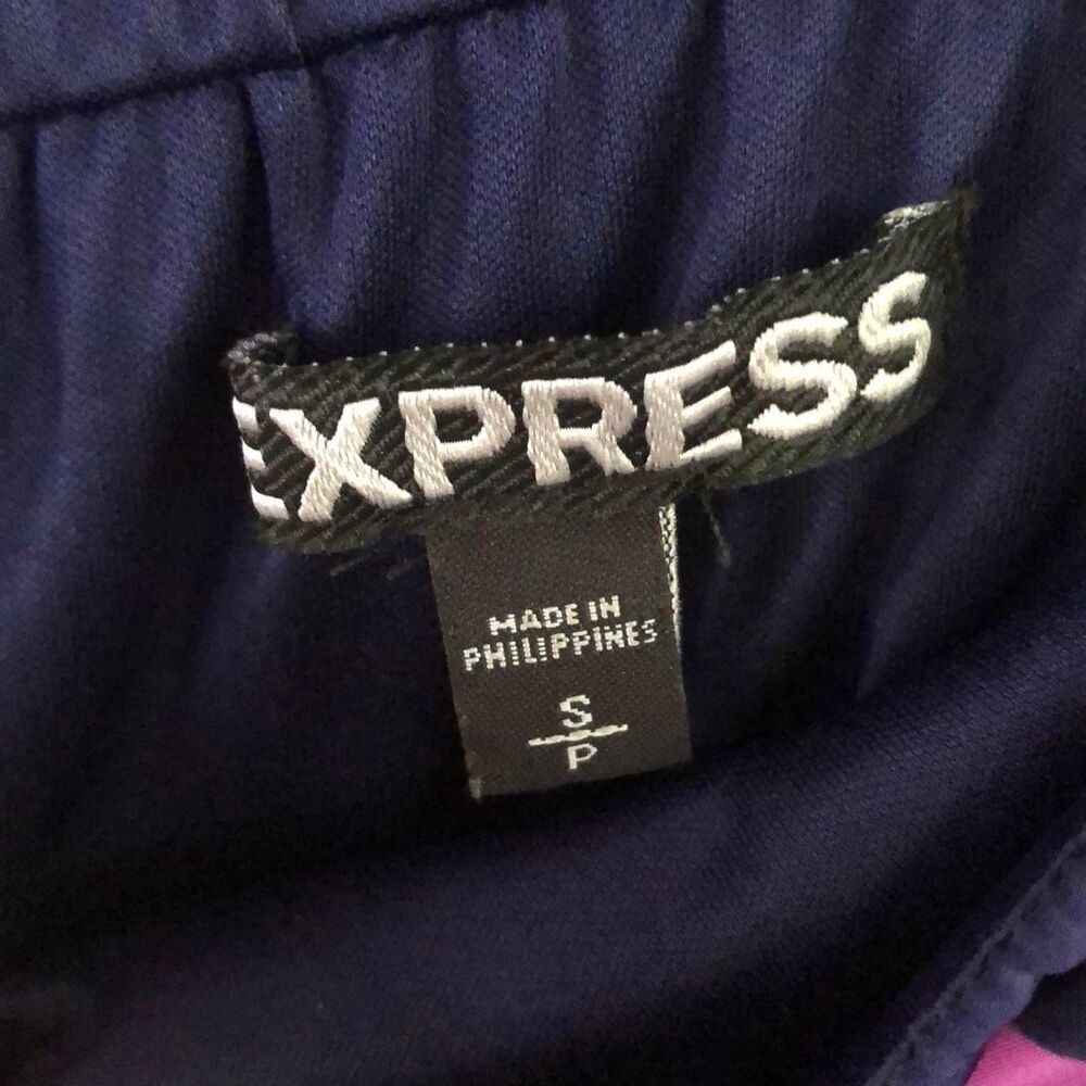 Express Strapless Blousey Graphic Pattern Dress S… - image 3